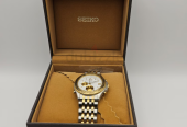 Rare Seiko 6m15-9010 World Time Quartz Analog Chronograph