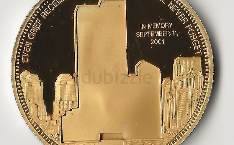 US world trade twins tower Gold Coin