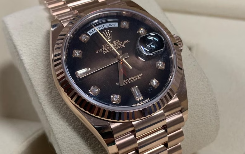 Rolex Daydate Rose Gold Ice