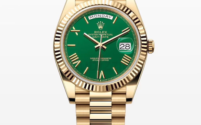 Rolex Daydate 40mm yellow gold green 2024 new