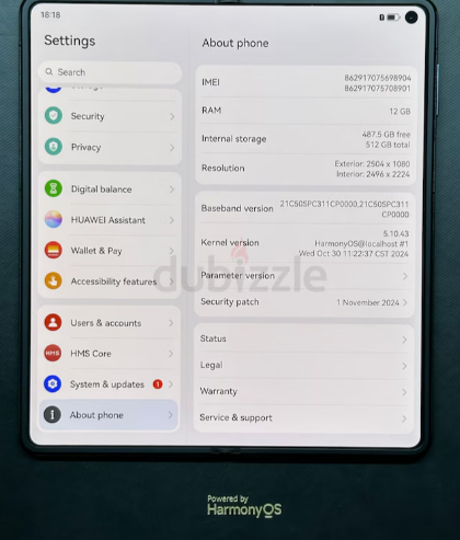 HUAWEI MATE X3 512GB STORAGE GREY COLOR