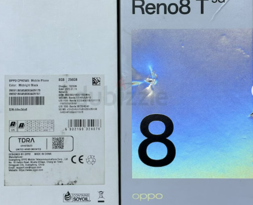 OPPO RENO 8T 256GB STORAGE BLACK COLOR