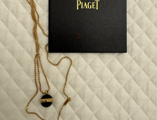 Piaget 18K Rose Gold Onyx Diamond Possession Pendant Necklace