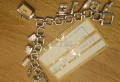 Vintage Burberry 925 Silver Charm Bracelet Watch for Women