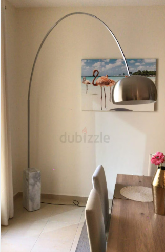 Designer Floor Lamp with Marble Base