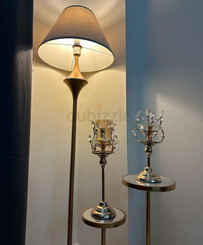 Home centre Lamp and accent table set (including candle holder)