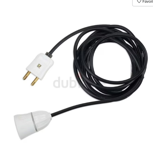 Ocko Bulb Holder with 0.5 MM Extension Cable with Flexible Wire (5 Meter)