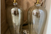 Pair of lamps glass