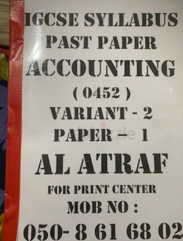 (0452) accounting past paper booklets