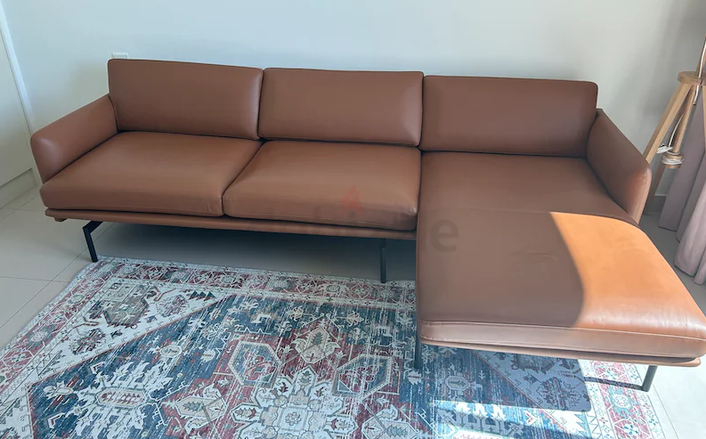 L shape leather sofa