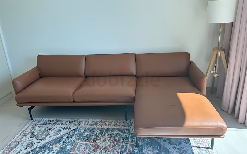 L shape leather sofa