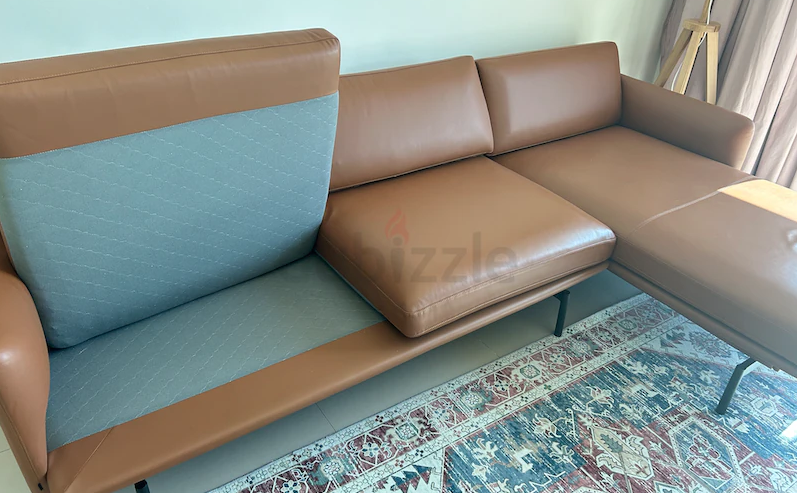 L shape leather sofa