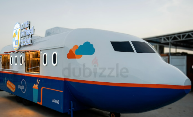 Unique Airplane shape food truck