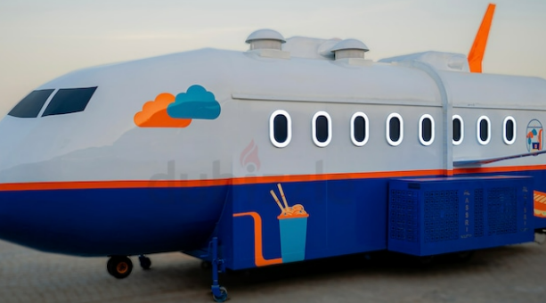 Unique Airplane shape food truck