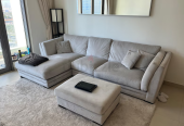 Grey L shape sofa. Very comfy