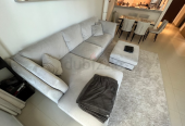 Grey L shape sofa. Very comfy