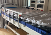 Electrical Medical Bed in Optimal Conditions, electrical anti bedsore mattress and Oxigent tank