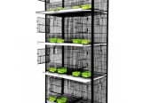 MBS Heavy Duty Stackable Tower Bird Cage 91*45*45 8 Portions