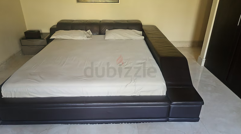 Full grain Leather bedset with matress