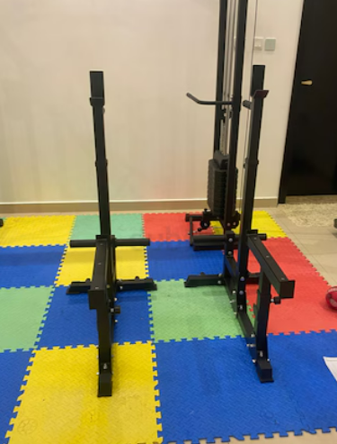 Bench Press Squat Rack Stand, 450KG Max Load, Commercial Rack, Dip Stand