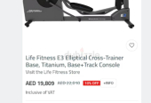 Life fitness cross trainer. E3