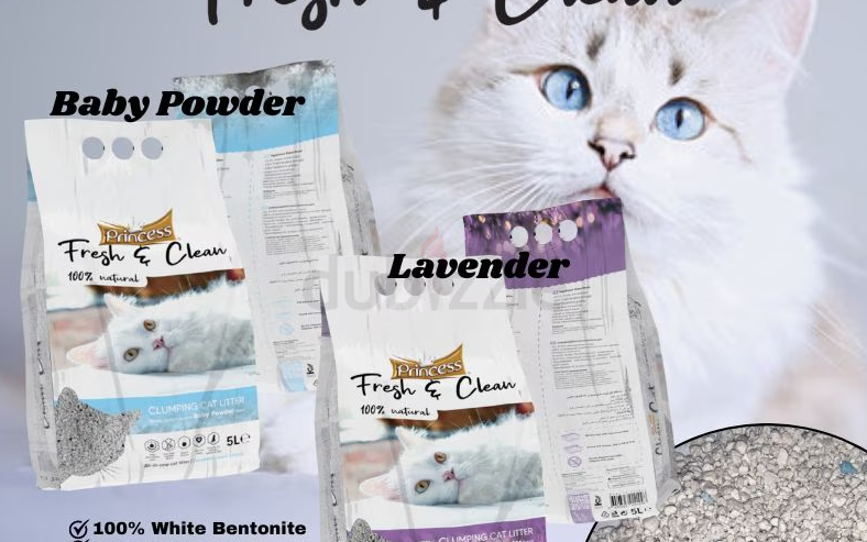 PRINCESS FRESH AND CLEAN CLUMPING CAT LITTER 20L