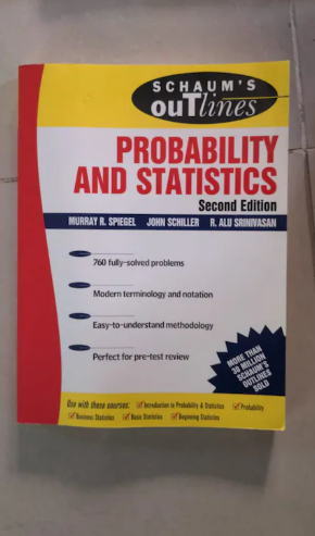 Schaums outlines statistics and probability book, 20 dhs