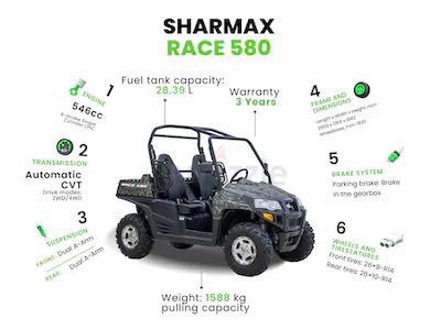 SHARMAX RACE 580 (buggy, S2S, side by side, utv , باجي، دراجة اربع عجلات) |1949