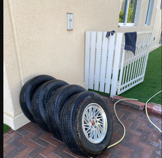 4 rims with tires