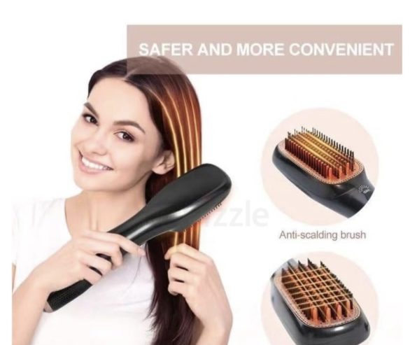 3 in 1 Hair Dryer Brush Straightener Brush, Professional 1200W Powerful Ceramic Tourmaline Ionic