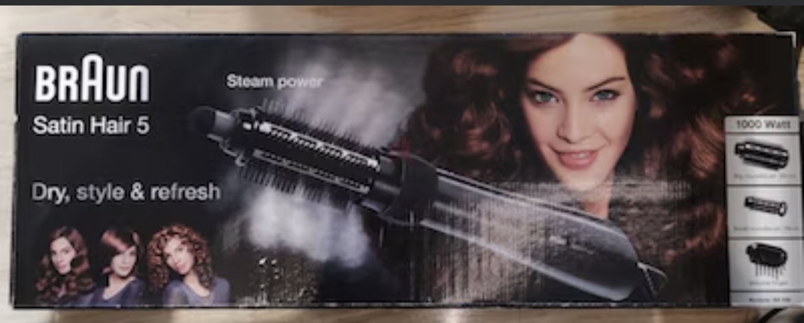 Braun Hair Styler Steam Style Pro 2 Styler Volumeriser Attachments 1000 Watts – AS530