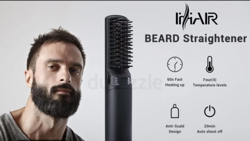 Premium Rechargeable Beard Mini Straightener Brush