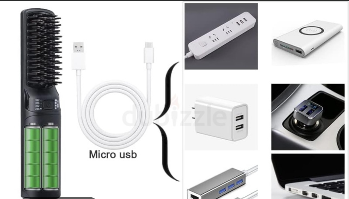 Premium Rechargeable Beard Mini Straightener Brush