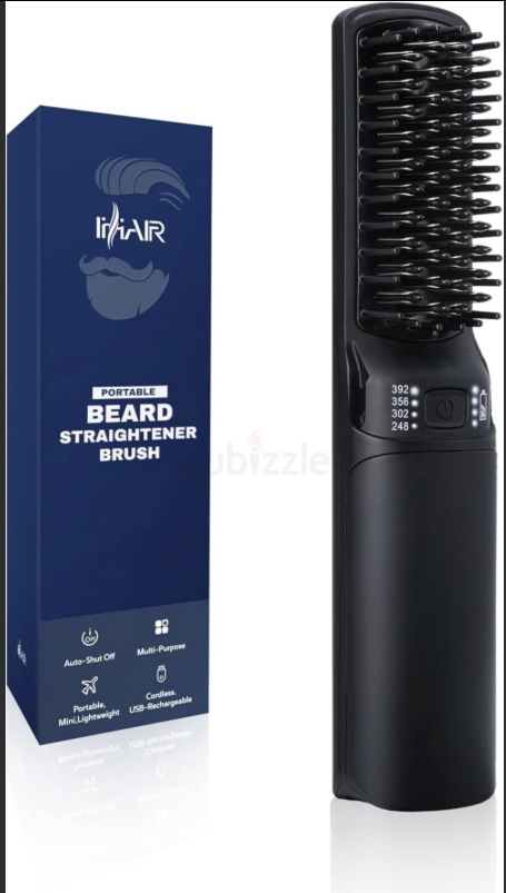 Premium Rechargeable Beard Mini Straightener Brush