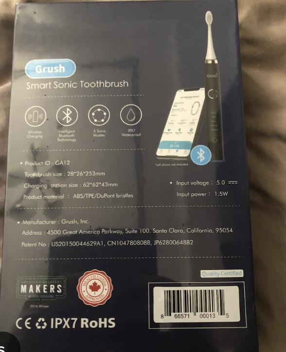 Grush Rechargeable Electric Toothbrush