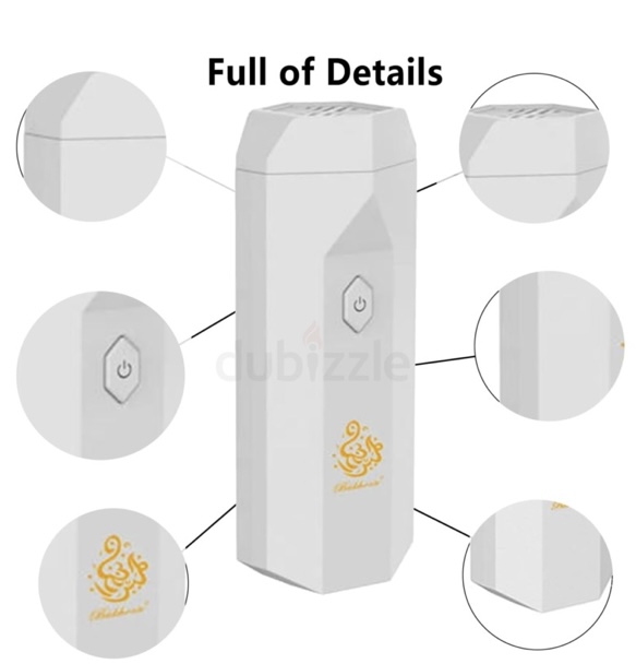 Electric Dukhoon Censer Bakhoor Portable USB Burner can for Hair