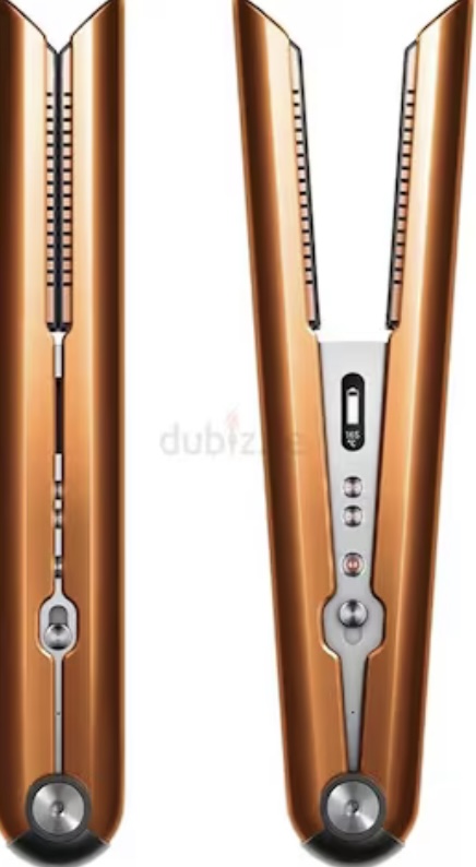 Dyson Corrale™ straightener in Bright Copper/Bright Nickel.