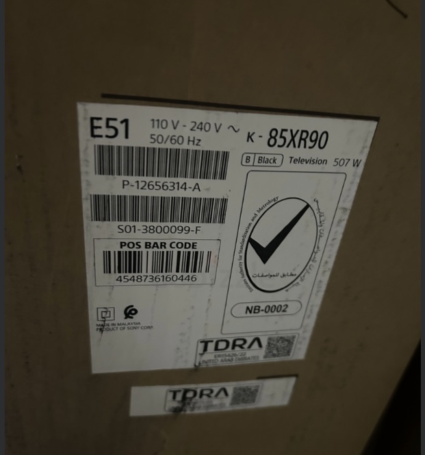 Sony Bravia 85inches Brand new box packed