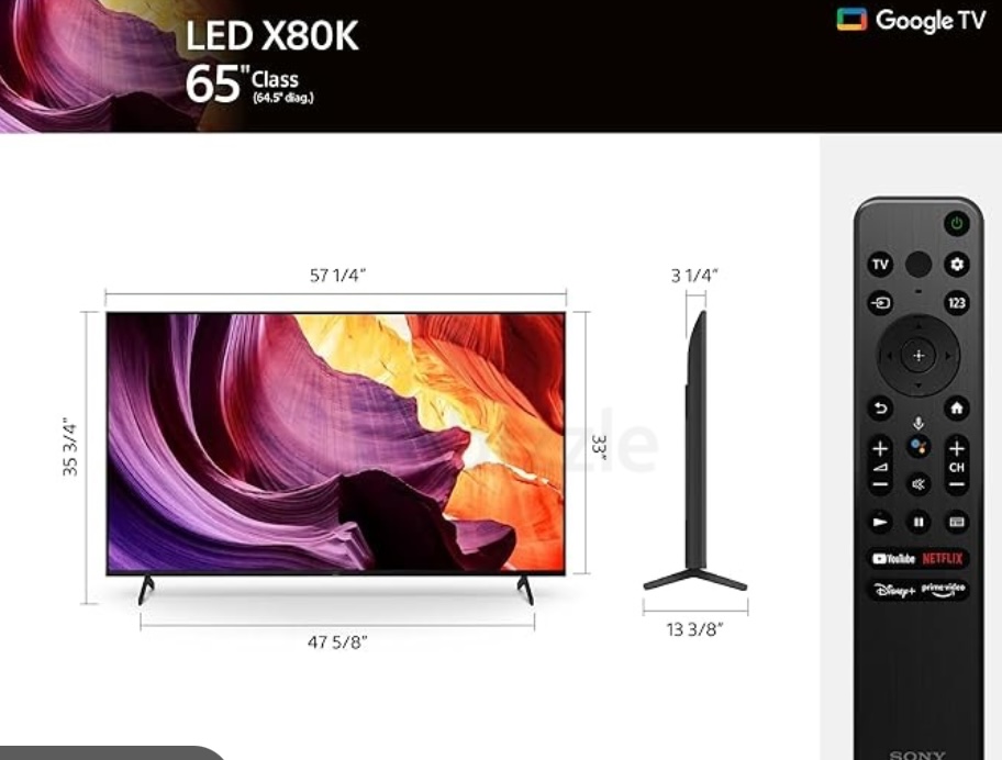 Sony BRAVIA 65 Inch Smart TV / 4K / Ultra HD / HDR / Smart Google / Home Delivery