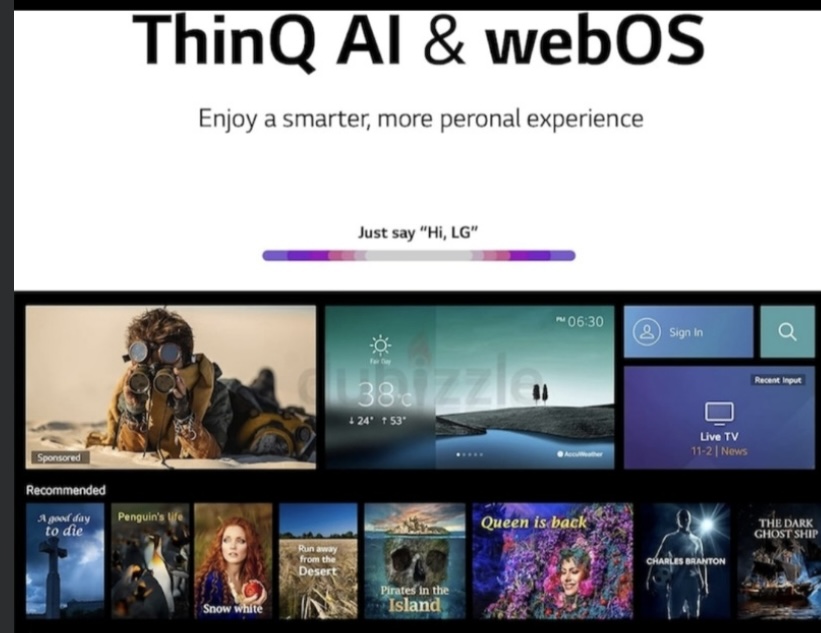 LG 75 inch Smart QNED TV – 4K – 9 Series