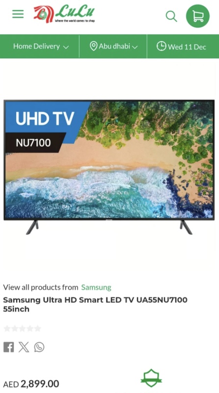 Samsung 55 inches 4h uhd smart tv