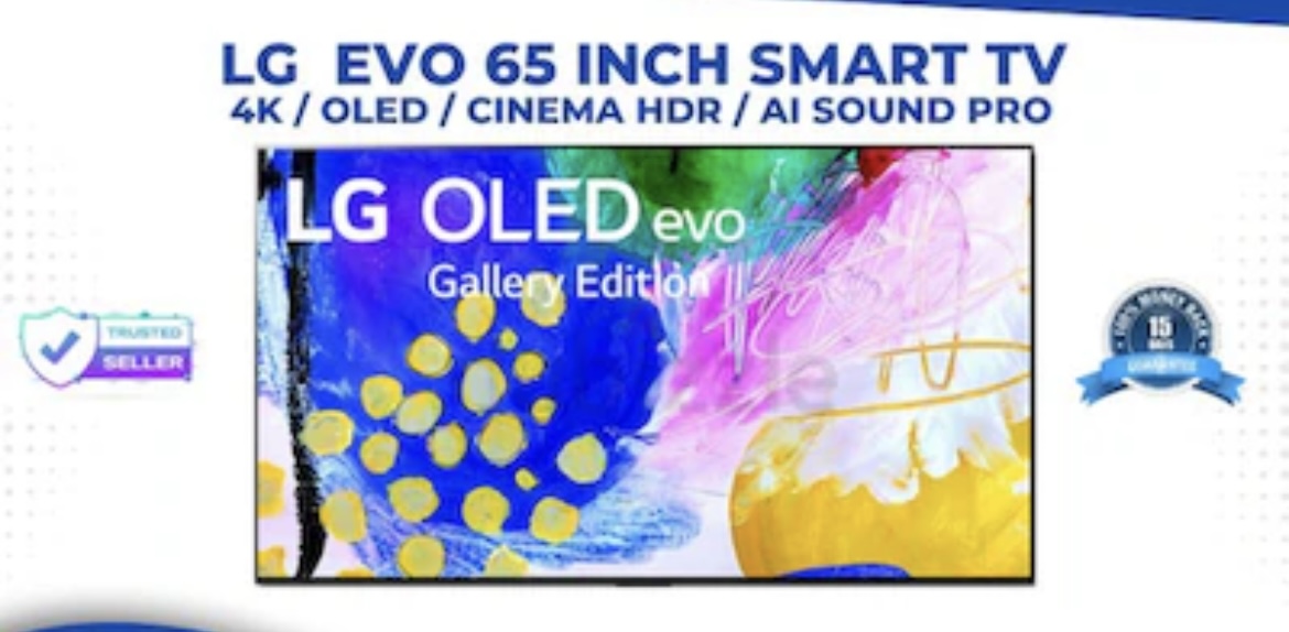 LG 65 Inch Smart OLED TV / 4K / 120Hz / Brand new / 65G2 / Home delivery