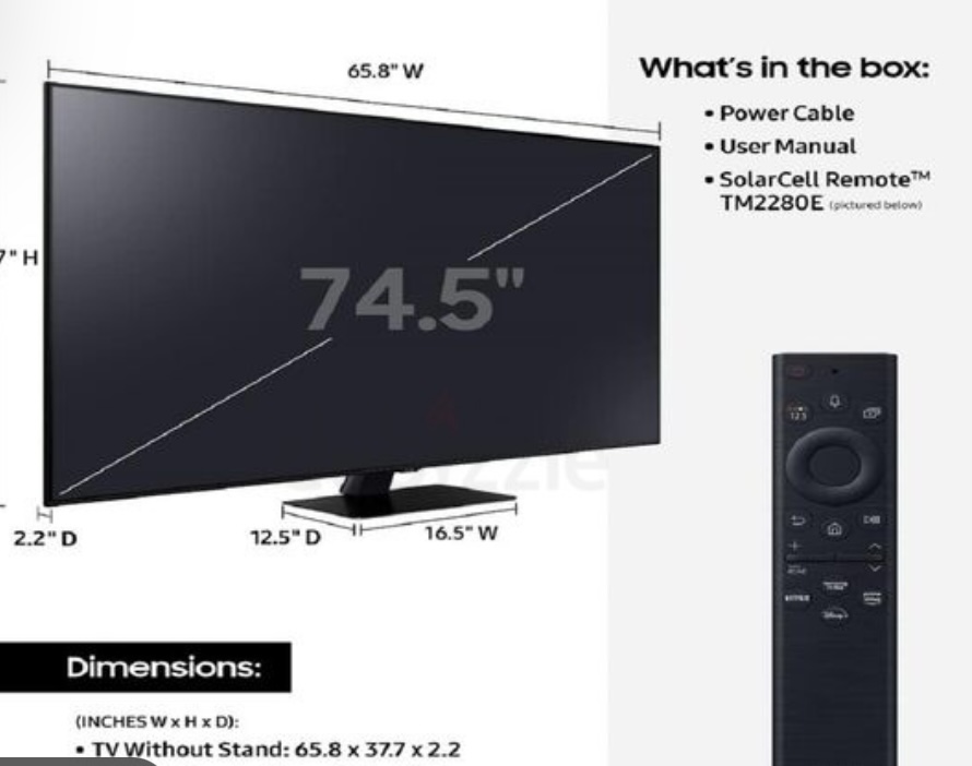 Samsung 75 Inch QLED 4k Smart TV – 120Hz Motion Enhancement