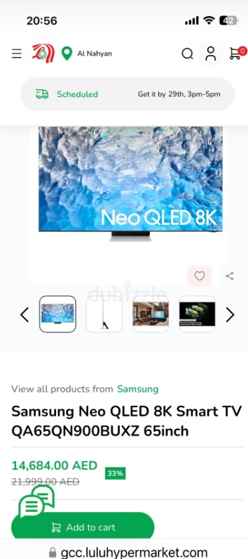Samsung Neo Qled 8k 65 inch brand new never used with box