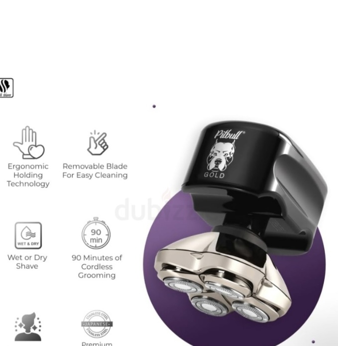 Skull Shaver Pitbull Gold PRO Men’s Electric Head and Face Shaver