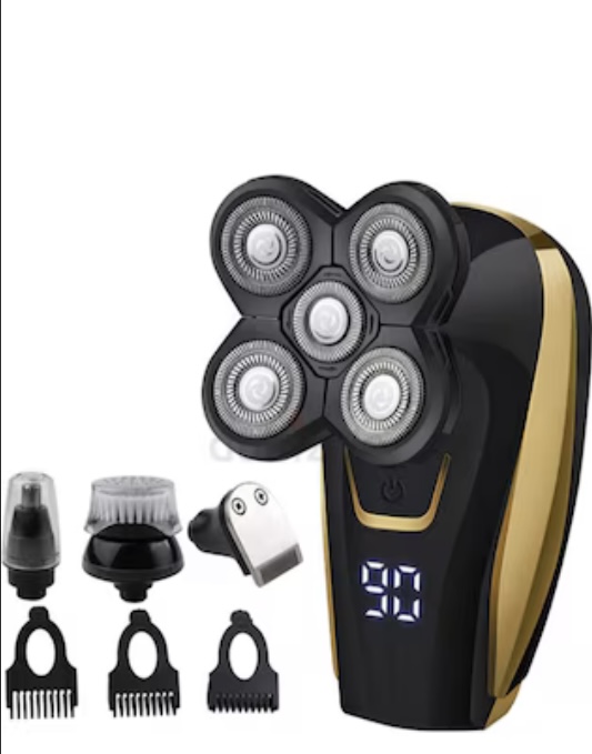 Ouna Mens Whole Body Wash Electric Shaver Head Shaver Multifunction LCD Digital Display Shaver Set