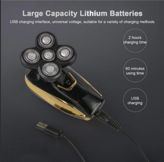 Ouna Mens Whole Body Wash Electric Shaver Head Shaver Multifunction LCD Digital Display Shaver Set