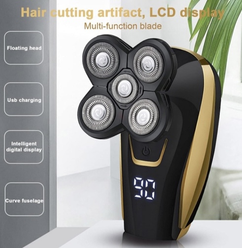 Ouna Mens Whole Body Wash Electric Shaver Head Shaver Multifunction LCD Digital Display Shaver Set