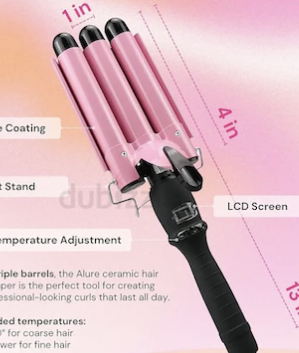 HAIR CURLER WITH THREE BARRELS