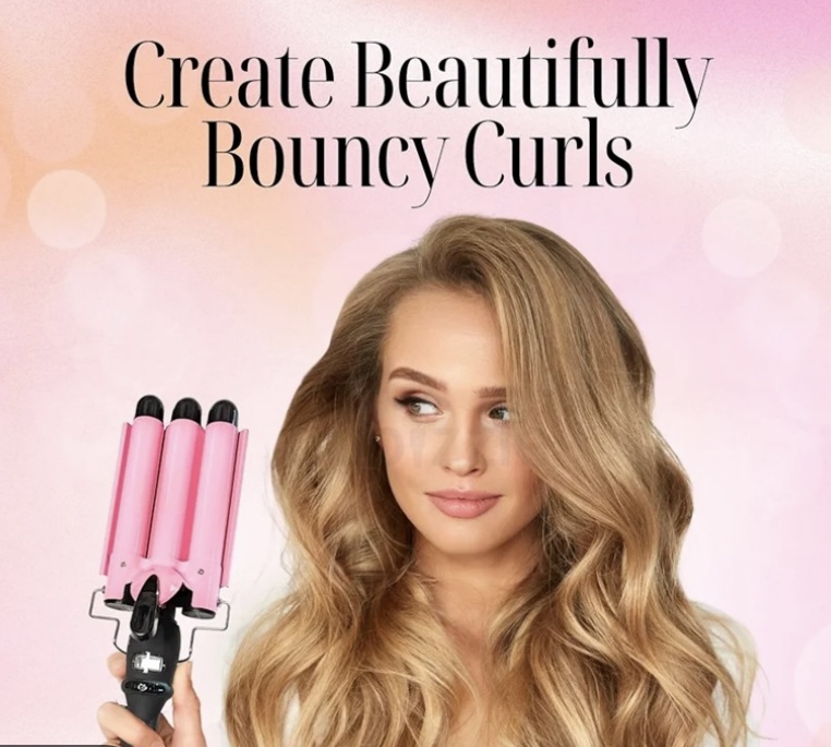 HAIR CURLER WITH THREE BARRELS